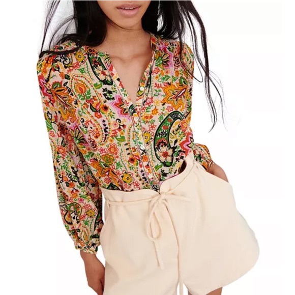 Ba&sh Bianca Blouse In Vert Small - Picture 2 of 10